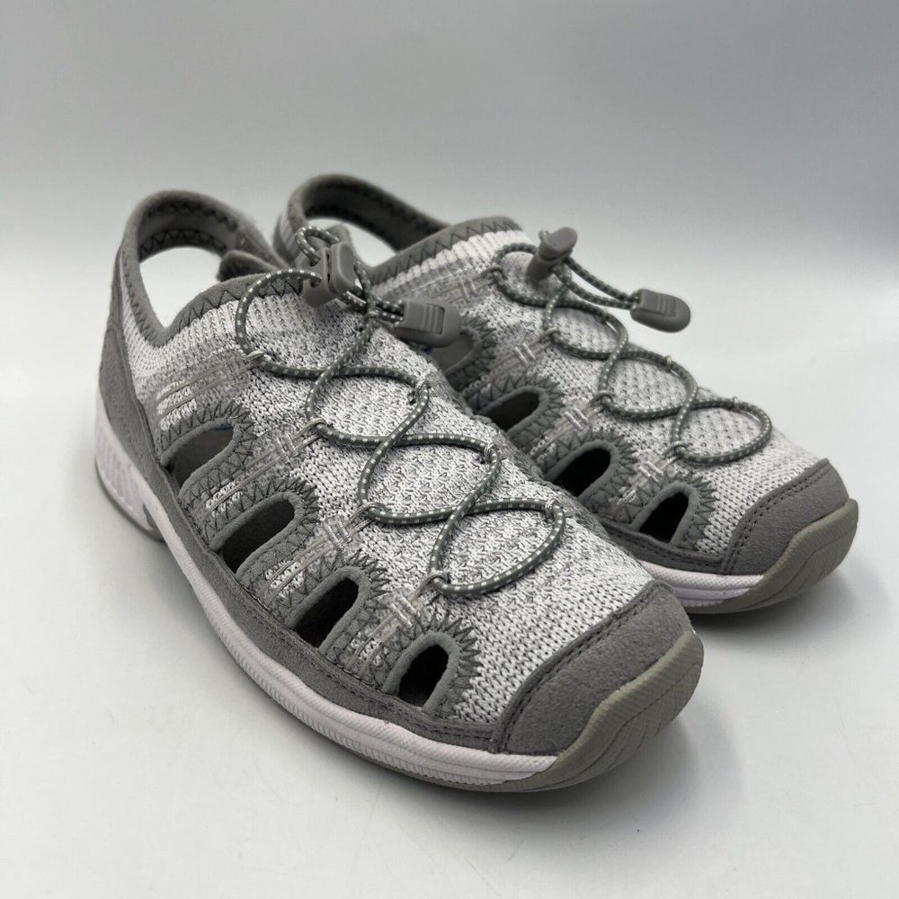 Orthofeet BioFit Womens Laguna Close Toe Sandals Walking Gray Knit Size 6.5 B